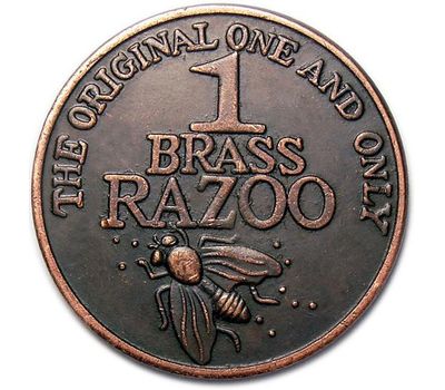  Монета 1 brass razoo Австралия (копия), фото 2 